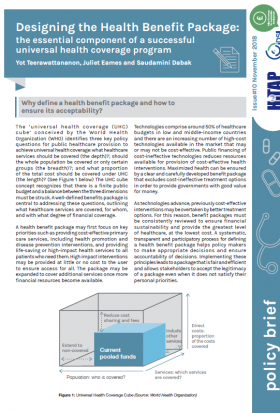 Designing Health Benefit Package, INDIA, Policy Brief