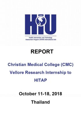 Report: Christian Medical College (CMC) Vellore Research Internship to HITAP