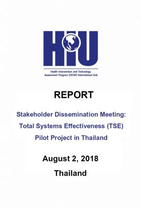 Stakeholder dissemination meeting TSE pilot project in Thailand