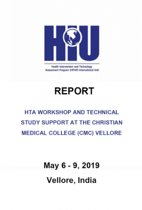 Report: HTA workshop and technical study support at the Christian Medical College (CMC) Vellore