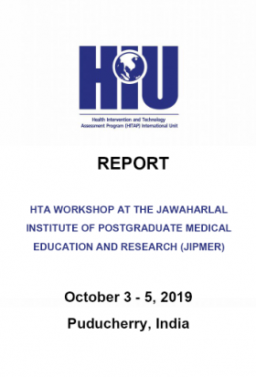 Report: HTA workshop at the Jawaharlal Institute of Postgraduate Medical Education and Research (JIPMER)